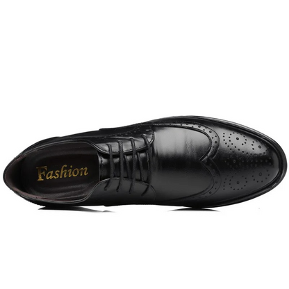 Aldric | Men’s Classic Oxford Dress Shoes with Brogue Detailing