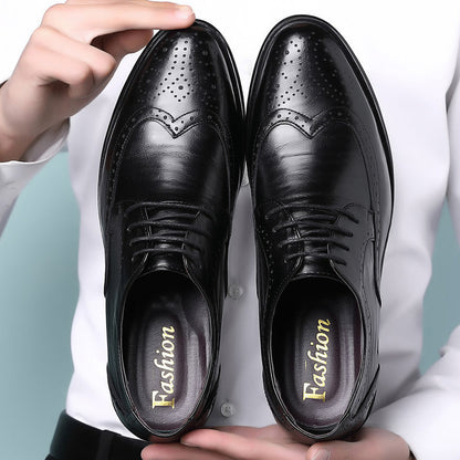 Aldric | Men’s Classic Oxford Dress Shoes with Brogue Detailing