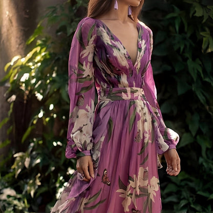 Florentia | Women’s Lightweight Floral Chiffon Dress
