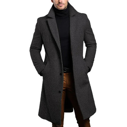 Alarion | Men’s Slim-Fit Long Formal Coat