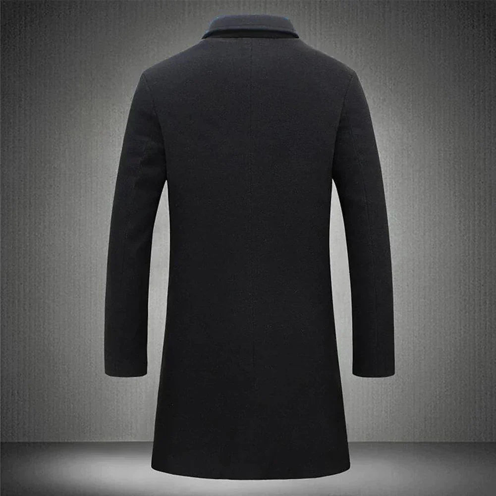 Alarion | Men’s Slim-Fit Long Formal Coat