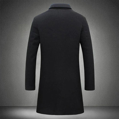 Alarion | Men’s Slim-Fit Long Formal Coat