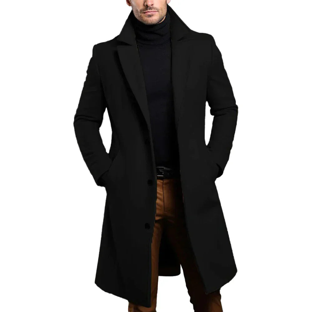 Alarion | Men’s Slim-Fit Long Formal Coat