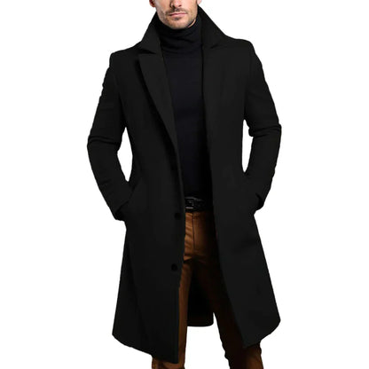 Alarion | Men’s Slim-Fit Long Formal Coat