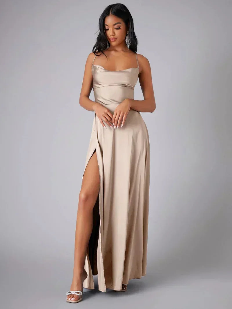 Elara | Women’s Elegant Spaghetti Strap Maxi Dress