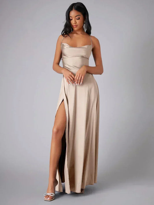 Elara | Women’s Elegant Spaghetti Strap Maxi Dress