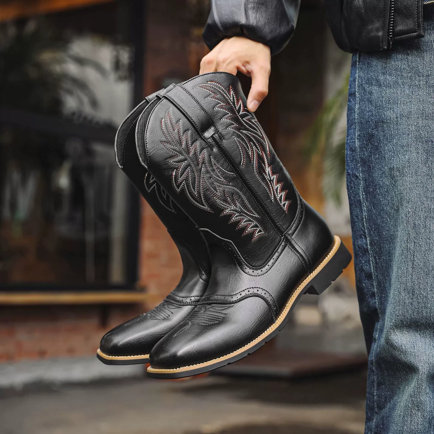 Westmoor | Men’s Embroidered Western Cowboy Boots with Square Toe