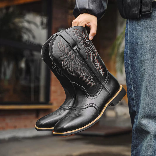 Westmoor | Men’s Embroidered Western Cowboy Boots with Square Toe
