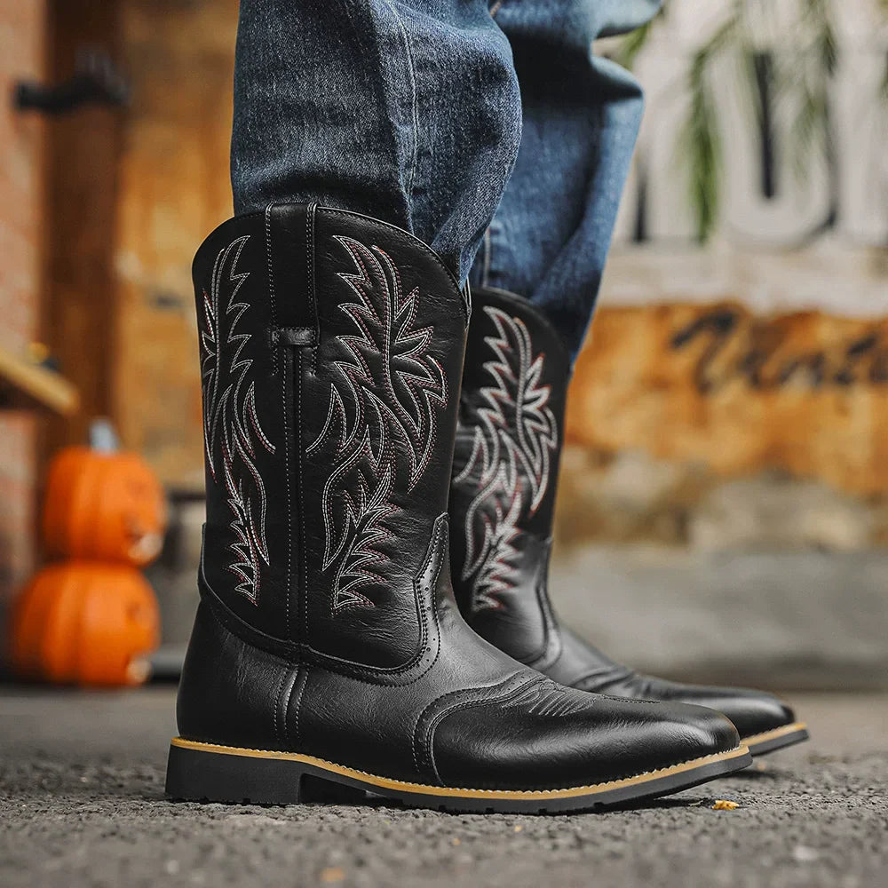 Westmoor | Men’s Embroidered Western Cowboy Boots with Square Toe