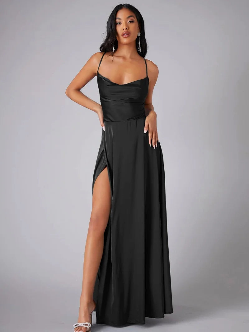 Elara | Women’s Elegant Spaghetti Strap Maxi Dress