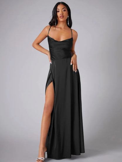 Elara | Women’s Elegant Spaghetti Strap Maxi Dress