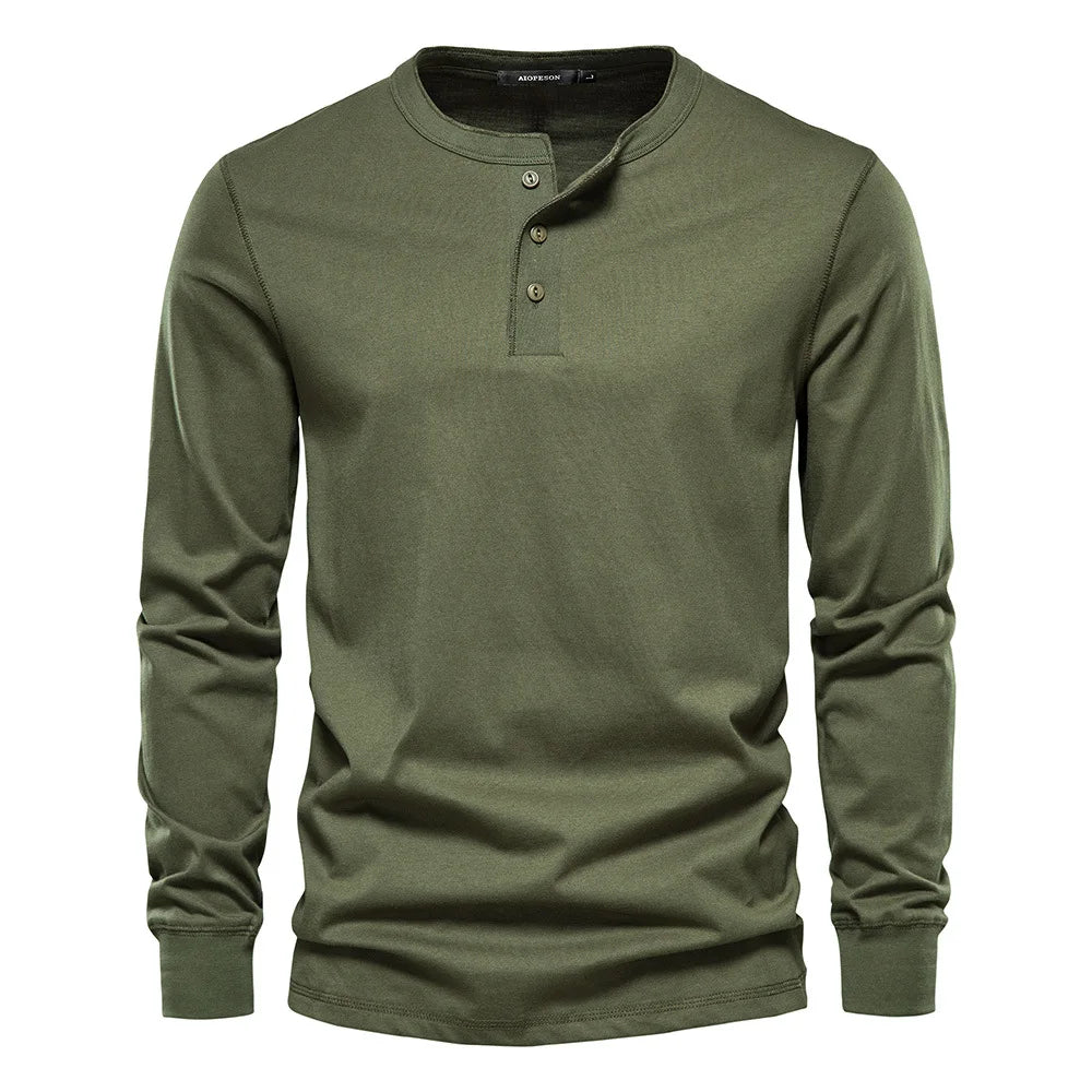 Ardenley | Men’s Classic Long-Sleeve Henley Shirt