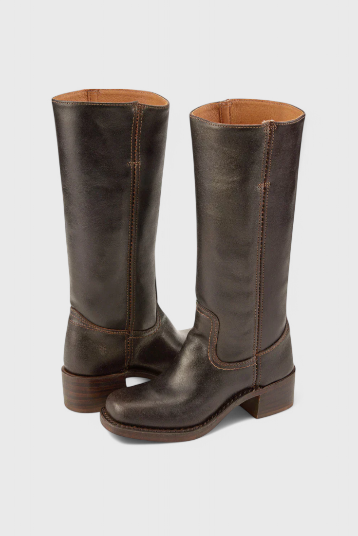 Calindra | Women’s Knee-High Boots with Stacked Heel