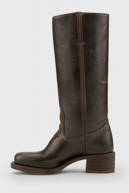 Calindra | Women’s Knee-High Boots with Stacked Heel