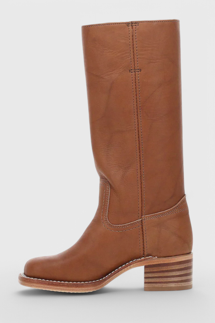 Calindra | Women’s Knee-High Boots with Stacked Heel