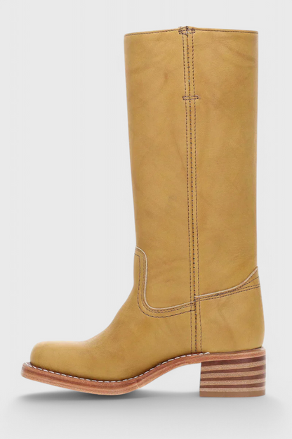 Calindra | Women’s Knee-High Boots with Stacked Heel