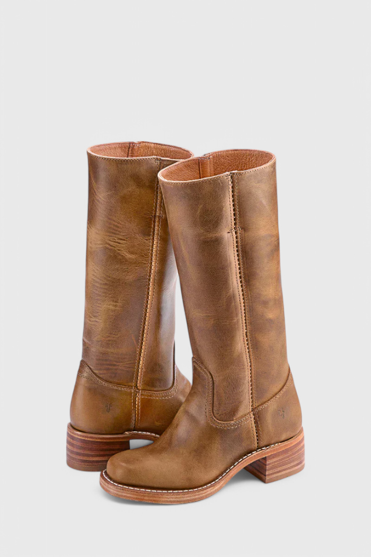 Calindra | Women’s Knee-High Boots with Stacked Heel