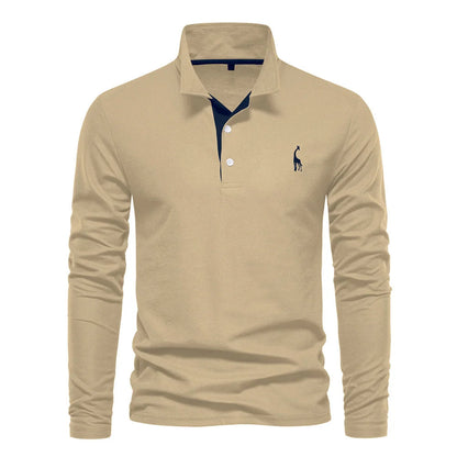 Ferron | Men’s Long-Sleeve Polo Jumper with Button Placket