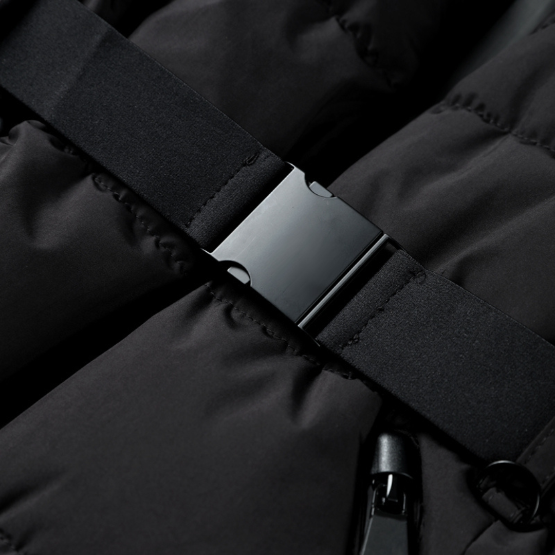 Noirelle | Women’s Black Belted Puffer Jacket