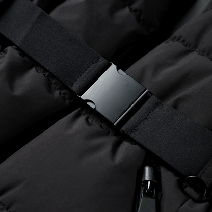 Noirelle | Women’s Black Belted Puffer Jacket