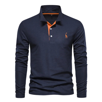 Ferron | Men’s Long-Sleeve Polo Jumper with Button Placket