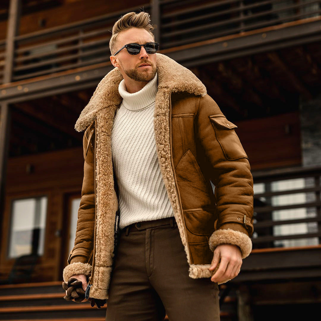 Alderic | Men’s Shearling Aviator Jacket