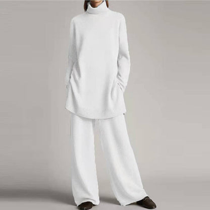 Norelle | Women’s Two-Piece Turtleneck Loungewear Set with Wide-Leg Pants