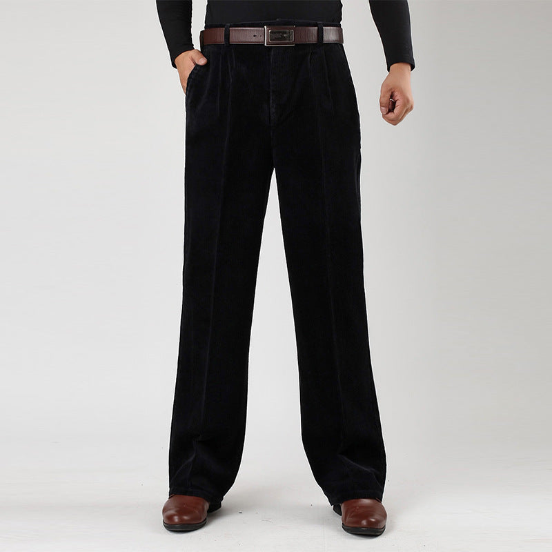 Orson | Men’s Wide-Leg Corduroy Pleated Trousers