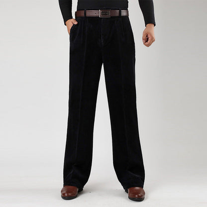 Orson | Men’s Wide-Leg Corduroy Pleated Trousers