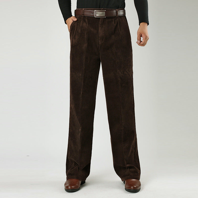 Orson | Men’s Wide-Leg Corduroy Pleated Trousers