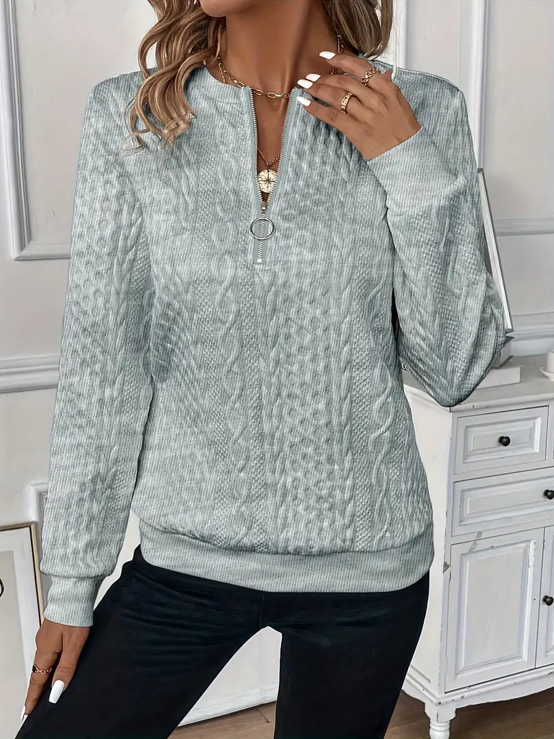 Elaria | Women’s Zip-Neck Knit Sweater