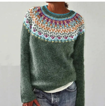 Elinora | Women’s Nordic Pattern Knit Sweater