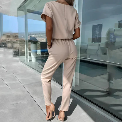 Avelyn | Women’s Two-Piece Set with Short-Sleeve Top and Straight-Leg Pants