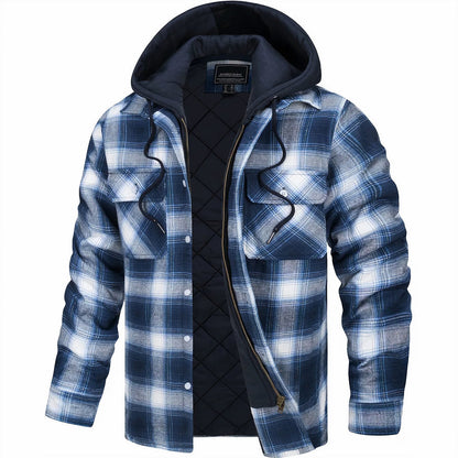 Brenton | Men’s Plaid Hooded Bomber Jacket