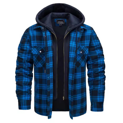 Brenton | Men’s Plaid Hooded Bomber Jacket