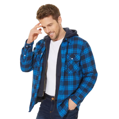 Brenton | Men’s Plaid Hooded Bomber Jacket