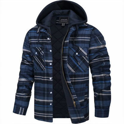 Brenton | Men’s Plaid Hooded Bomber Jacket