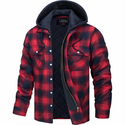 Brenton | Men’s Plaid Hooded Bomber Jacket