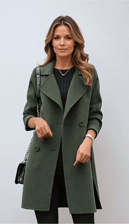 Valerique | Women’s Double-Breasted Tailored Coat