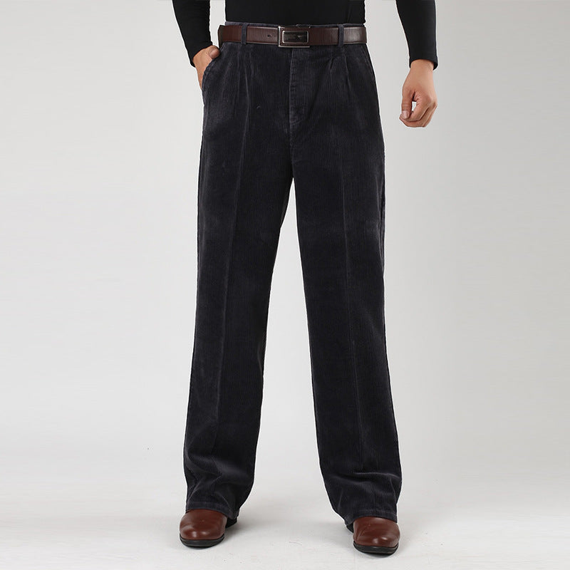 Orson | Men’s Wide-Leg Corduroy Pleated Trousers