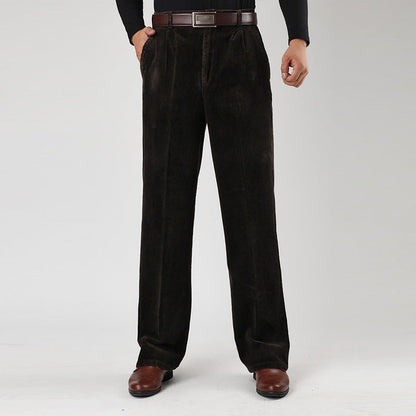 Orson | Men’s Wide-Leg Corduroy Pleated Trousers
