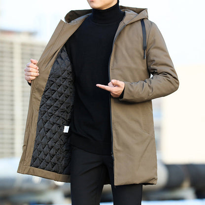 Ravik | Men’s Mid-Length Quilted Hooded Coat