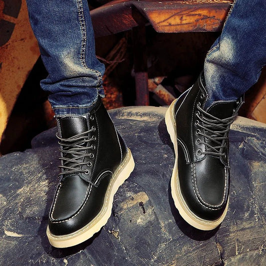 Branton | Men’s Lace-Up Ankle Boots with Contrast Stitching