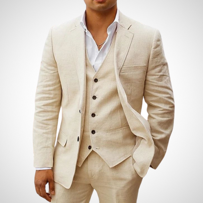 Belvaris | Men’s 3-Piece Suit Set with Single-Breasted Blazer and Vest