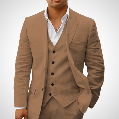 Belvaris | Men’s 3-Piece Suit Set with Single-Breasted Blazer and Vest