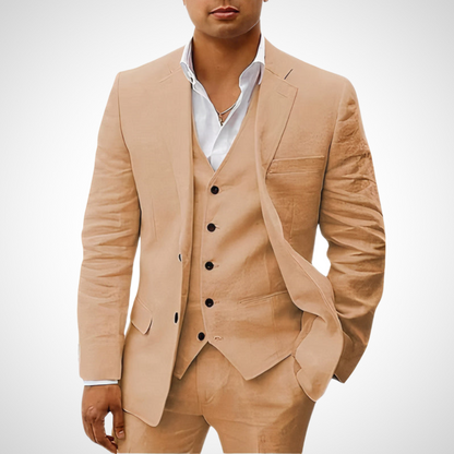 Belvaris | Men’s 3-Piece Suit Set with Single-Breasted Blazer and Vest
