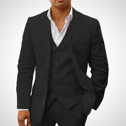 Belvaris | Men’s 3-Piece Suit Set with Single-Breasted Blazer and Vest