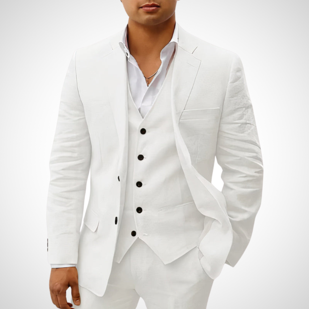 Belvaris | Men’s 3-Piece Suit Set with Single-Breasted Blazer and Vest