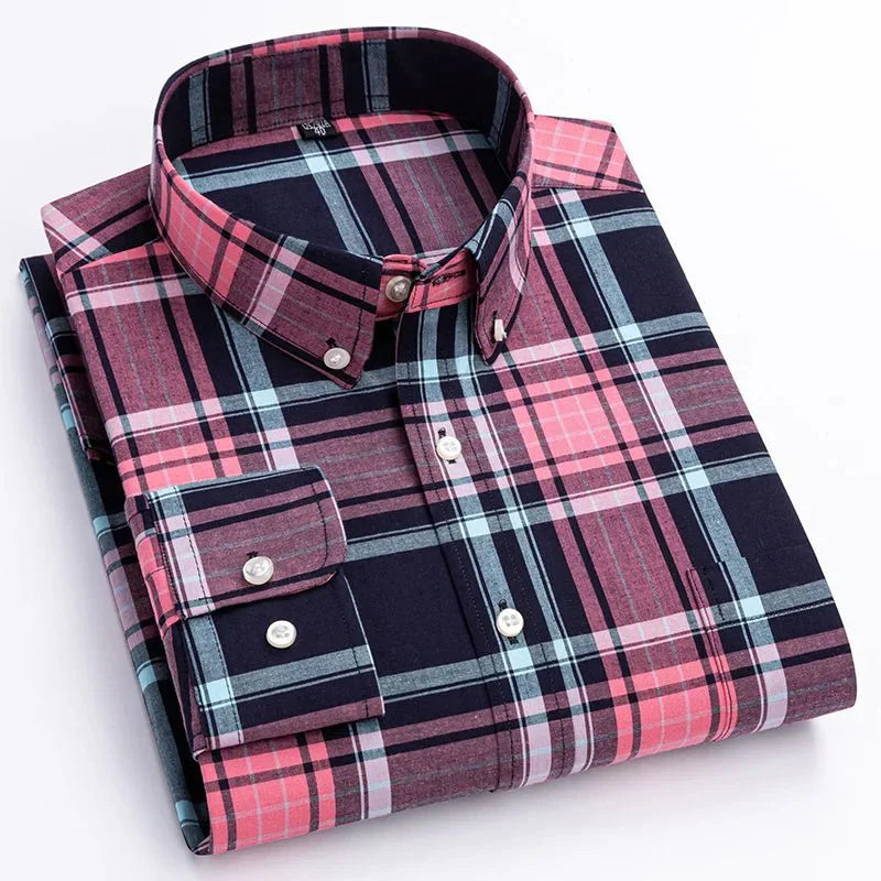 Huxley | Men’s Casual Plaid Button-Down Shirt