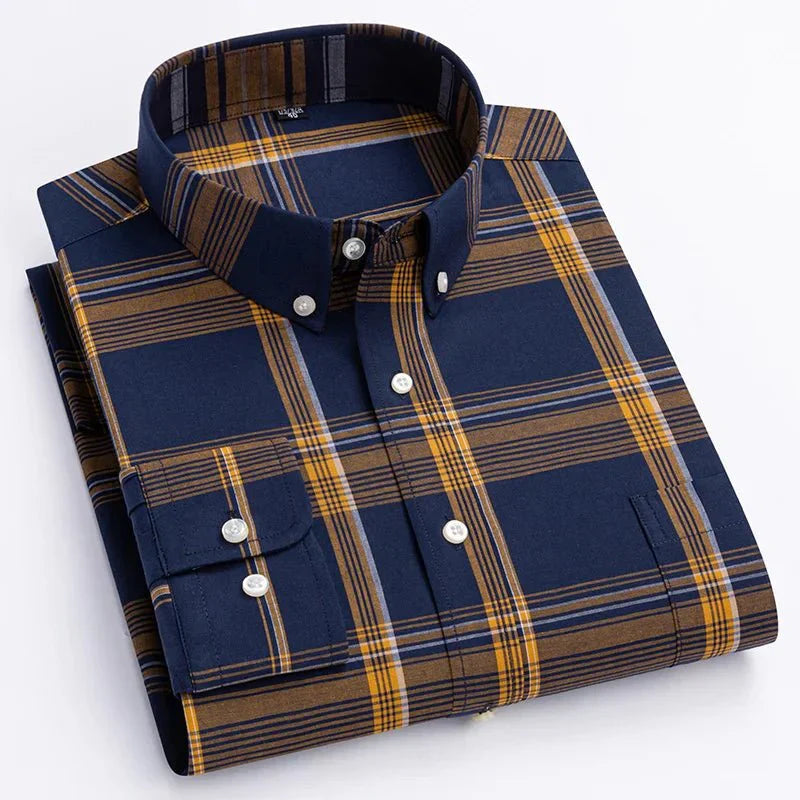 Huxley | Men’s Casual Plaid Button-Down Shirt
